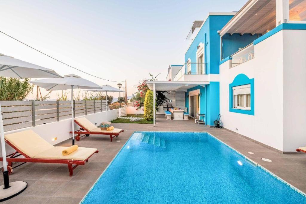 Seabreeze Villa - With Jacuzzi & Heated Pool Masticharion Exteriör bild